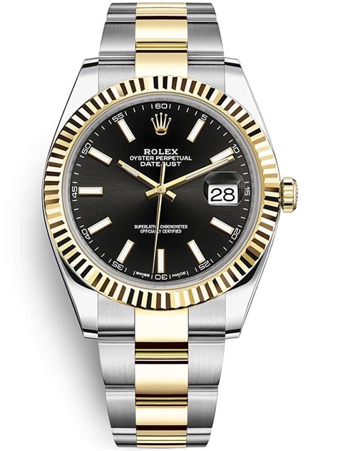 yellow rolex oyster perpetual datejust gold black|Rolex Datejust 41 smooth bezel.